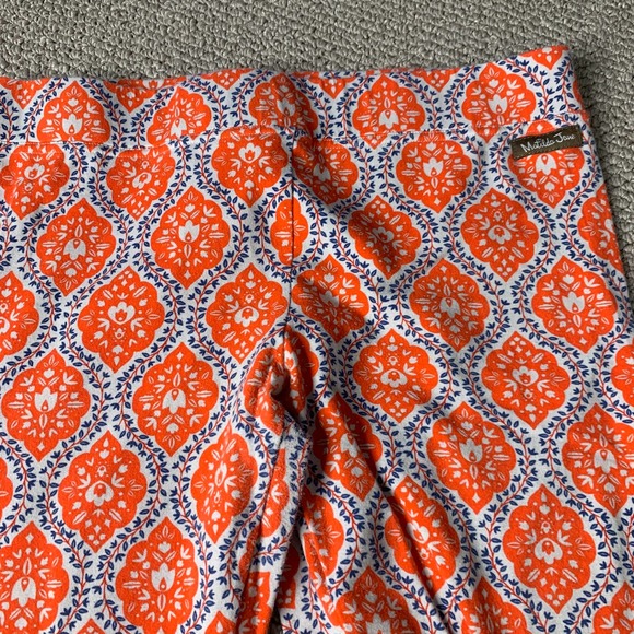 Matilda Jane Womens‎ Pants Size Medium Blue/Orange Floral Straight Leg Cropped - Picture 2 of 12